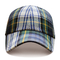 La moda comprobó seis sombreros de béisbol de la tela escocesa del panel/las gorras de béisbol unisex con la hebilla de encargo