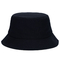Uso negro sólido personalizado de las mujeres del estilo del espacio en blanco del sombrero del cubo del pescador