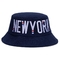 Tejido de poliester 100% del sombrero del cubo del pescador del estilo de Nueva York del bordado