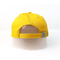 Gorra de béisbol del panel del poliéster 5 del 100%/sombrero de béisbol unisex de los deportes del amarillo