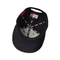 Customized Black 5-Panel Panel Flat Bill 3D Embroidery Logo Snapback Cap Sports Cap