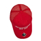 Gorra de béisbol roja unisex de la malla de la moda para el verano con el logotipo plano del bordado