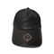 Sombra negra de la gorra de béisbol del panel del cuero 5 de la PU sin el logotipo ISO9001