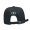 El animal para hombre del negro del sombrero de la hebilla del metal capsula el sombrero de béisbol bordado aduana del remiendo del logotipo