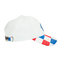 Sombrero del papá del panel del blanco 6/logotipo de encargo del bordado que imprime el casquillo del deporte del béisbol del cubo del metal de Bill