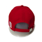 Material rojo lindo 100% de la tela cruzada de algodón de las gorras de béisbol del bordado de la aduana 3D
