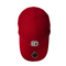 Material rojo lindo 100% de la tela cruzada de algodón de las gorras de béisbol del bordado de la aduana 3D