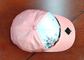 Logotipo rosado de seda del bordado de las gorras de béisbol de la lentejuela del borde de la curva/sombreros de moda del papá