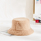 felpa caliente falsa Mink Fur Bucket Hat del invierno de los 58cm