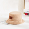 felpa caliente falsa Mink Fur Bucket Hat del invierno de los 58cm