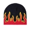 El diseño del fuego de la moda hace punto el estilo de Beanie Hats Woven Label Character