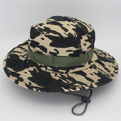 Camuflaje militar Mesh Bucket Cap For Hunting de Boonie que camina subir