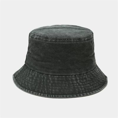 Casquillo llano plegable del tejano de algodón de Bucket Hat Washed del pescador unisex para al aire libre