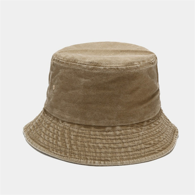 Casquillo llano plegable del tejano de algodón de Bucket Hat Washed del pescador unisex para al aire libre