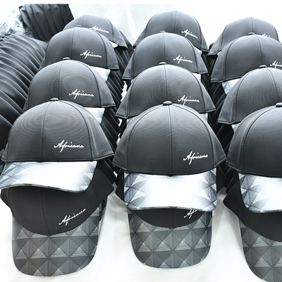 Capuchón de béisbol de 6 paneles personalizable con correa ajustable y visor curvo