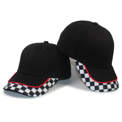 Guangzhou Unisex Impresión de algodón de pelota de béisbol Tejido comprobado 6 panel Deportes Béisbol de sombrero