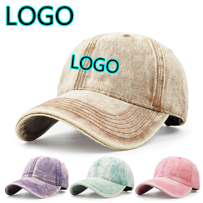 Nuevo logotipo personalizado gorra de béisbol unisex lavada moda algodón al aire libre hombre casual sombrero de papá ajustable