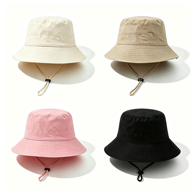 Materiales reciclados sostenibles sombrero de pescador con revestimiento de algodón 100% y protección solar de borde ancho